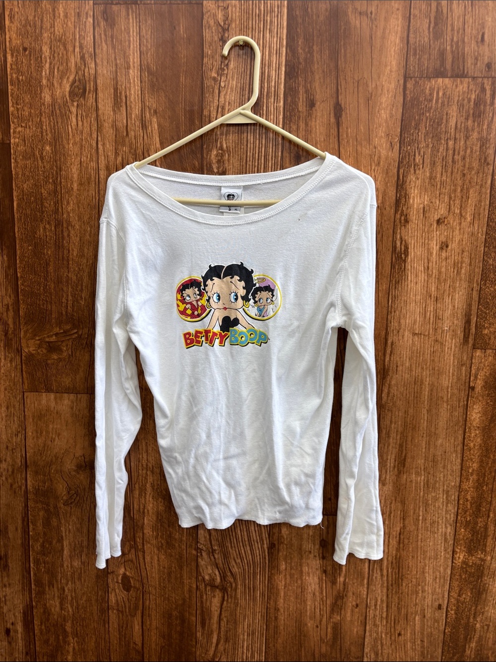 Betty Boop White Long-Sleeve